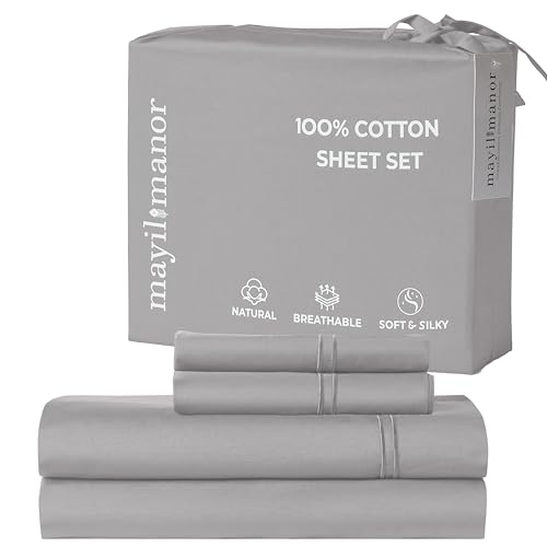 King Size 4-Piece Sheet Set Grey