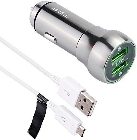 TPF Car Charger Dual USB Quick Charge 3.0 48W All Metal Utra-Fast 2 USB Universal Charging Adapter [2xQC 3.0 Port] for Samsung Galaxy S7/S8 Iphone6/7 and More