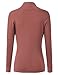 Doublju Soft Knit Cowl Neck Blouse Top for Women with Plus Size (Made in USA) Mauve 2XL