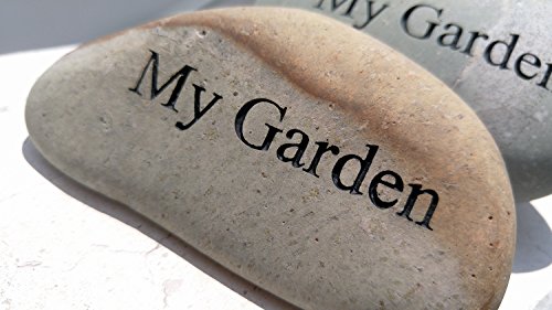 My Garden Engraved StoneInspirational Sandblast, Perfect Gorgeous Unique Gift Ideas, Natural Beach Pebble Rock