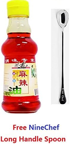 Spicy King (Chuan Ba Wang) Sichuan Peppercorn and Chili oil 150ml (Pack of 2) + One NineChef Spoon