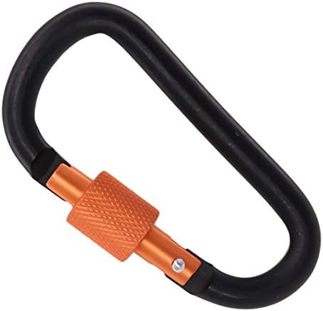 Gisdanchz 7.5 x 4cm 3Inch Screw Locking Carabiner, Aluminum Alloy Made for Camping Hiking Outdoor Backpack Handbag