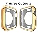 Compatible Apple Watch Case Series 4, Full Front Plated Soft TPU All-Around Screen Protectors Shockproof Slim Bumper Smartwatch Iwatch Cover for Apple Watch Series4 (Gold, 40mm)