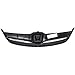 Evan Fischer Grille Assembly Compatible With 2004-2005 Honda Civic Painted Black Plastic Sedan