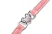 Pink Love Heart Bling Cat Collar with Safety Belt and Bell 8-11 Inches, Gift for Valentine's Day