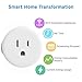 Smart Plug, Mini Wi-Fi Socket Outlet Works with Alexa Echo Compatible with Google Home Assistant IFTTT, Remote Control Your Devices from Anywhere, Energy Saving No Hub Required, 2 Pack