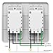 Wifi Light Switches,Smart Switch, Alexa Switch Compatible with Google Home and IFTTT, Wireless remote control, White Neutral wire required, Physical Button (2 gang)