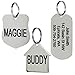 GoTags Stainless Steel Pet ID Tags, Personalized Dog Tags and Cat Tags, up to 8 Lines of Custom Text, Engraved on Both Sides, in Bone, Round, Heart, Bowtie and More (Round, Small (Pack of 1))