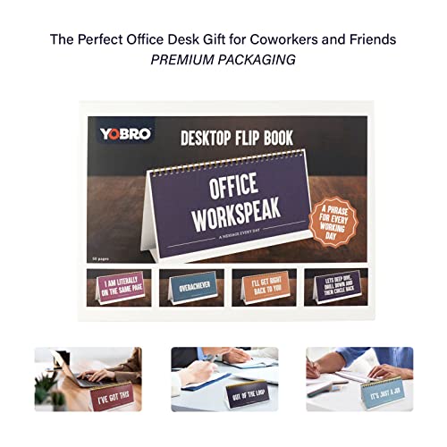 YOBRO Desktop Flip Book, Office Gifts for Coworkers, 50 Different ...