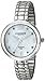 Akribos XXIV Women's Genuine Diamond Hour Marker - Quartz Movement Watch with Mother of Pearl Dial on Stainless Steel Bracelet -AK765