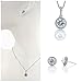 NANA Sterling Silver with 14k post Swarovski Zirconia Round Halo Earrings 4.0mm,5.25mm, 6.5mm or 7.5mm