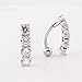 Belly Button Rings - IrbingNii Zircons Navel Rings Belly Rings Surgical Steel Body Piercing Jewelry 14G