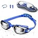 Zerhunt Swim Goggles, Swimming Goggles UV 400 Protection Anti Fog No Leaking Wide View Pool Goggles Ear Plug Nose Clip & Protective Case Women Men Adult Youth Kids