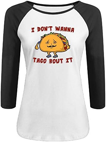 Luyudong I Don't Wanna Taco Bout It The Sleeves Of The Woman's Sleeve Shoulder S Black