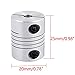 Sydien 2 Pcs 8mm to 10mm Motor Shaft Coupling Aluminum Alloy Flexible Coupler Motor Connector Joint 25mm Length 20mm Diameter for RepRap 3D Printer, CNC Machine,Stepper Motor