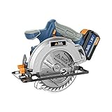 BLUE RIDGE 18V Akku Kreissäge Handkreissäge, 4.0Ah, 53mm bei 90 °, 36 mm bei 45°