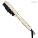 AsaVea Hair Straightener Brush with built in premium anion generator,lighter and smaller, good for using at home or travelling(Platinum)
