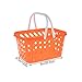 TOYMYTOY Shopping Basket Toy Portable Kids Plastic Grocery Basket with Handle for Children Kids Kitchen Pretend Play Toy (Orange)