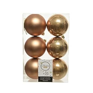 kerstbal plc d8cm camel 6st