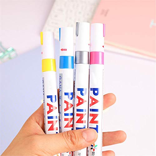 Jannyshop 12 pcs Waterproof Universal Permanent Paint Marker Pen for Car Tyre Tire Tread Rubber Metal - Thumbnail 4
