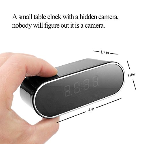 YSD Spy Camera, WIFI Hidden Camera in Clock, 1080P Small HD Cam with 140°Angle Night Vision and Motion detection, Best for Pet Kids Office Nanny Cams Home Surveillance. - Thumbnail 6