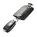 JUMI Key Case Bag Genuine Leather Car Keychain Organiser Wallet Cover Holder Black