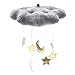 LIOOBO Baby Crib Mobile Decor Plush Cloud Star Moon Baby Bed Art Mobile Baby Photography Props Nursery Baby Rattle Mobile (Grey)