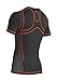 CW-X Conditioning Wear Men's Short Sleeve Ventilator Web Top, X-Large, Black/Orange