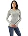 PattyBoutik Women Crewneck Raglan Cable Knit Sweater (Light Gray Small)