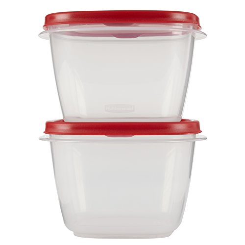 Rubbermaid Easy Find Lids Food Storage Containers, 7 Cup, Racer Red, 4