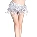 ZLTdream Women's Belly Dance Hip Scarf with Three Rows of Sequins Fringe