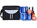 MIER Insulated lunch Box Bag Adult Men and Women Soft Cooler Bag with Shoulder Strap, Leakproof Liner, 16can(Black)
