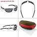 Siren Polarized Sports Sunglasses with TR90 Unbreakable Frame and Case – Black Frame Gray Lens Silver