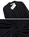 Meaneor Women Long Cardigan Open Front Drape Lightweight Maxi Duster Sweaters Long Sleeve High Low Hem Fall Coat,Black,L