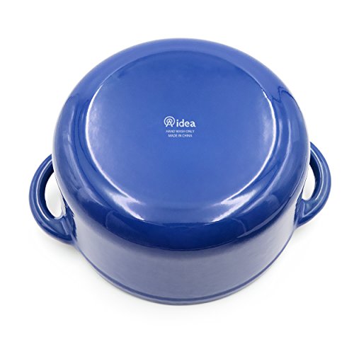 AIDEA Dutch Oven Enameled Cast Iron Round, Bread Baking Pot with Lid