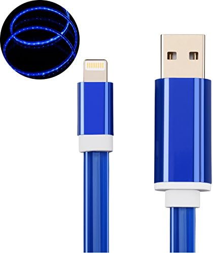 Fiber lighting Charging cable,Bestdo iphone 3.5FT LED fiber light USB cable Flowing fiber optic Lights Cable night Light Cable for iPhone8/ 8plus/ X / 7/ 7 Plus/ 6/ 6 Plus/ 6s/ 6sPlus/ iPad/ iPod