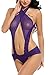 Avidlove Women Halter Lingerie Mesh Teddy Sleepwear Jumpsuit Lace Babydoll