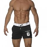 Malavita Low Rise Training Short Sport Running Pants With Pockets (XXL, Black)