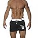 Malavita Low Rise Training Short Sport Running Pants with Pockets (XXL, Black)