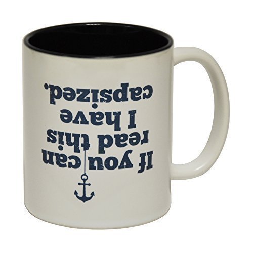 123t Mugs Capsized Ceramic Slogan Cup with Black Interior Birthday Funny Gift for him her - Boxed Novelty