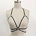 KEEPFUNNY Alluring Women Harness Bra Elastic Cage Bra Strappy Hollow Out Bra (S, Black)