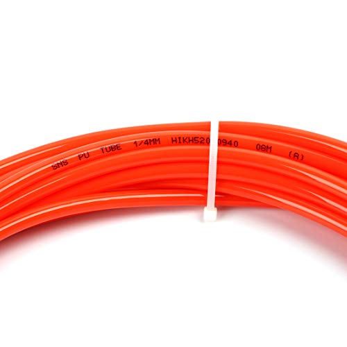 SNS Pneumatic Od 1/4" 10 Meters Red Color PU Pneumatic Air Tubing Pipe Hose for Air line or Fluid Transfer