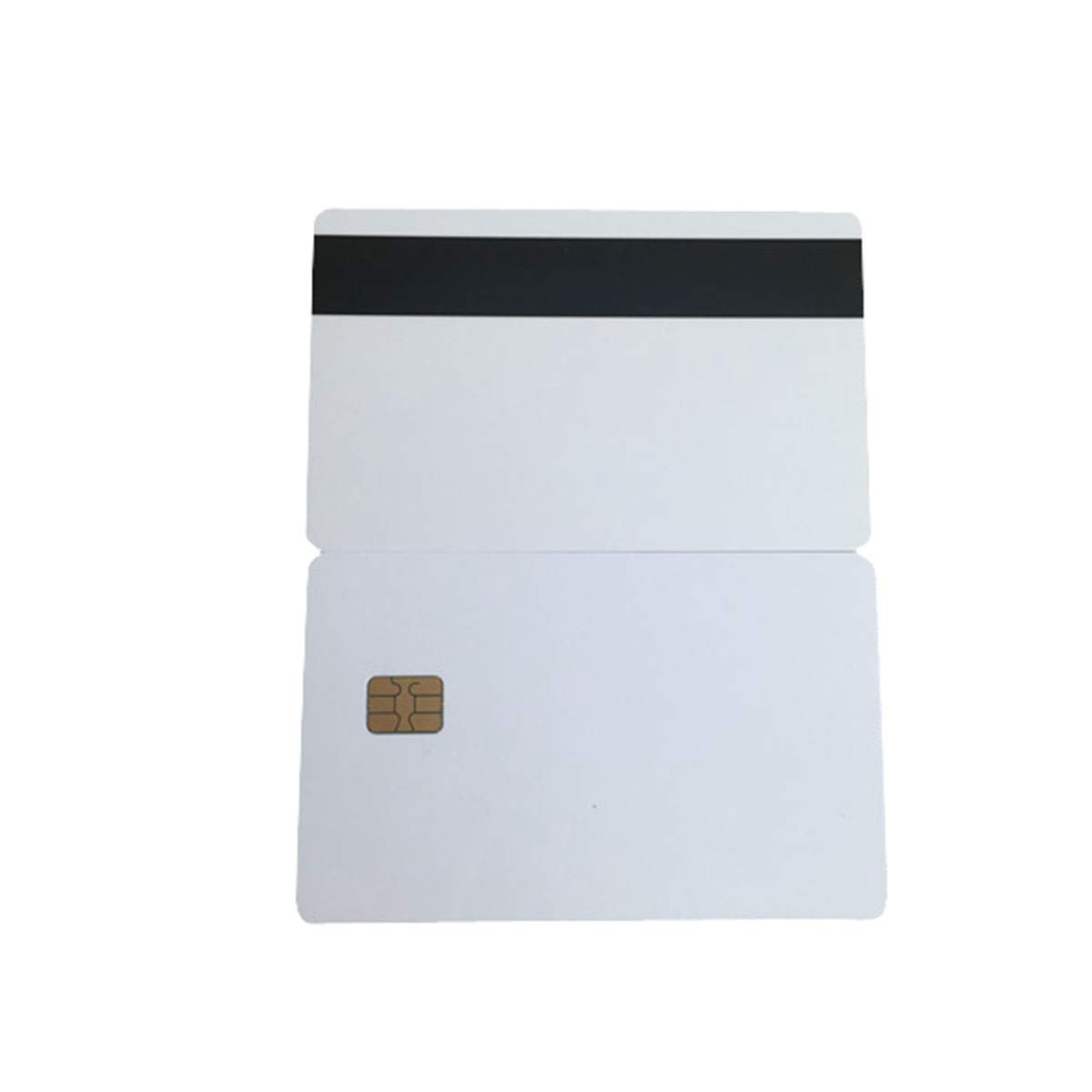 YARONGTECH® 10pcs White SLE4442 contact chip pvc smart card with Hico magnetic stripe