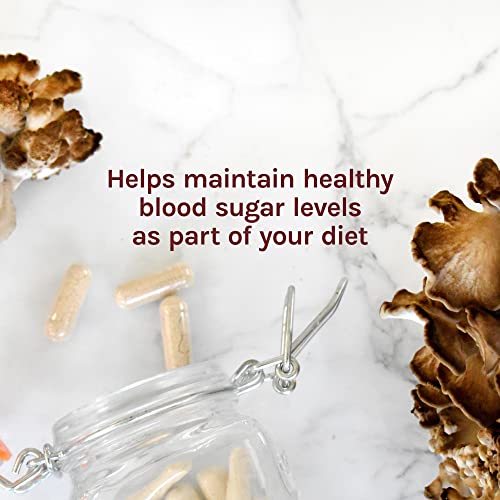 Host Defense, Maitake Capsules, Promotes Normal Blood Sugar Metabolism