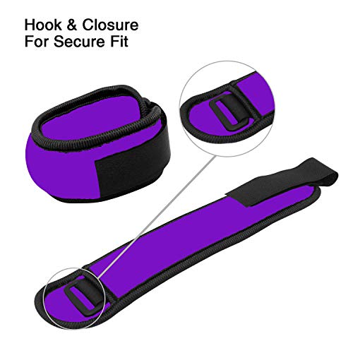 Wesoke Durable Ankle/Wrist Weights, Adjustable Straps, Mini Hand Leg Arm Cuff Weight Set for Women Men Kids Children Fitness Dancing Exercise Gym Workouts Aerobics (1 Pair, 1lb 2lb)