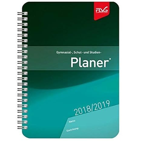 Gymnasial-, Schul- und Studienplaner 2018/2019 A5, blaues Cover