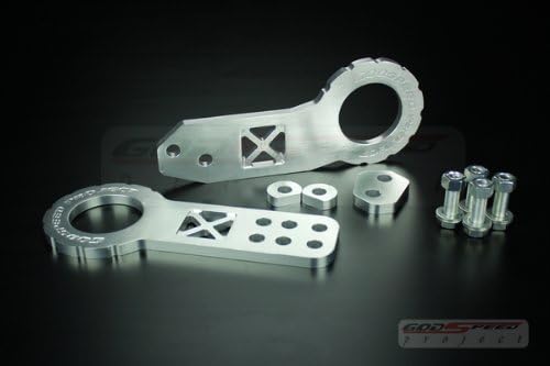 Godspeed Gen2 Cnc Aluminum Front Rear Racing Jdm Tow Towing Hook /Turbo Integra Silver Color