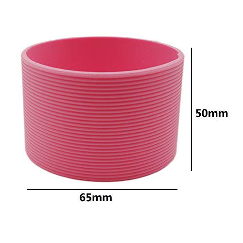 7 PCS Silicone Coffee Cup Sleeve Reuseable Heat-Resistant Coffee Cup Assorted Colors