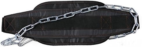 Dippig Belt 6" Wide Weight Lifting Belt with Heavy Duty 30-Inch Chain