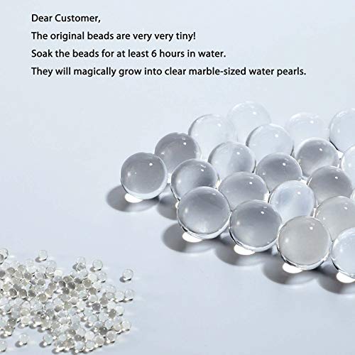 NOTCHIS Upgraded 20,000 Vase Fillers Clear Big Water Gel Beads, Floral Beads Gel Bead, Clear